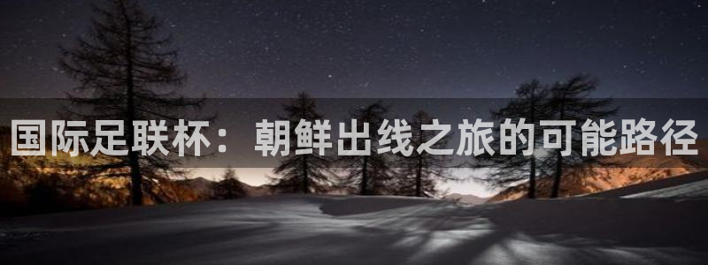 世界杯直播：国际足联杯：朝鲜出线之旅的可能路径